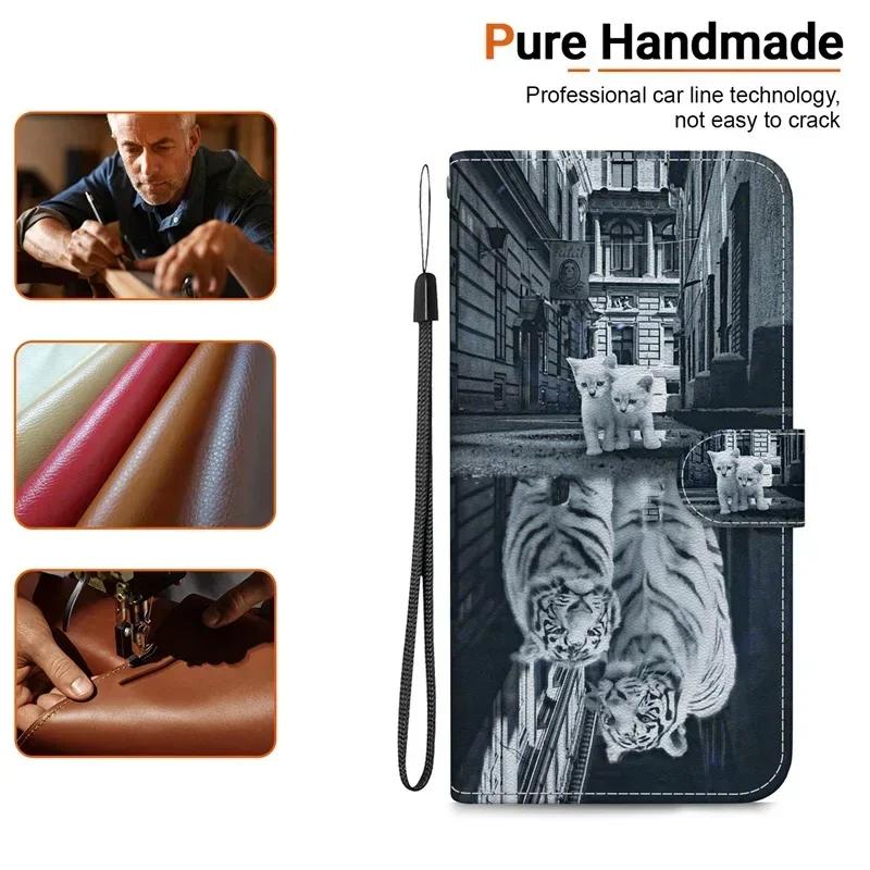 Etui PU X7A Do Honor X7a Etui Portfelowe Do Huawei Honor X 7a x7 Malowane Etui Honor X6a X6 X5 Plus Skórzane Pokrowce Książkowe Coque Muszle