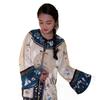 2025 Retro Women's Fleece Cardigan Set: Long Sleeve, Soft Print, National Style Pajamas