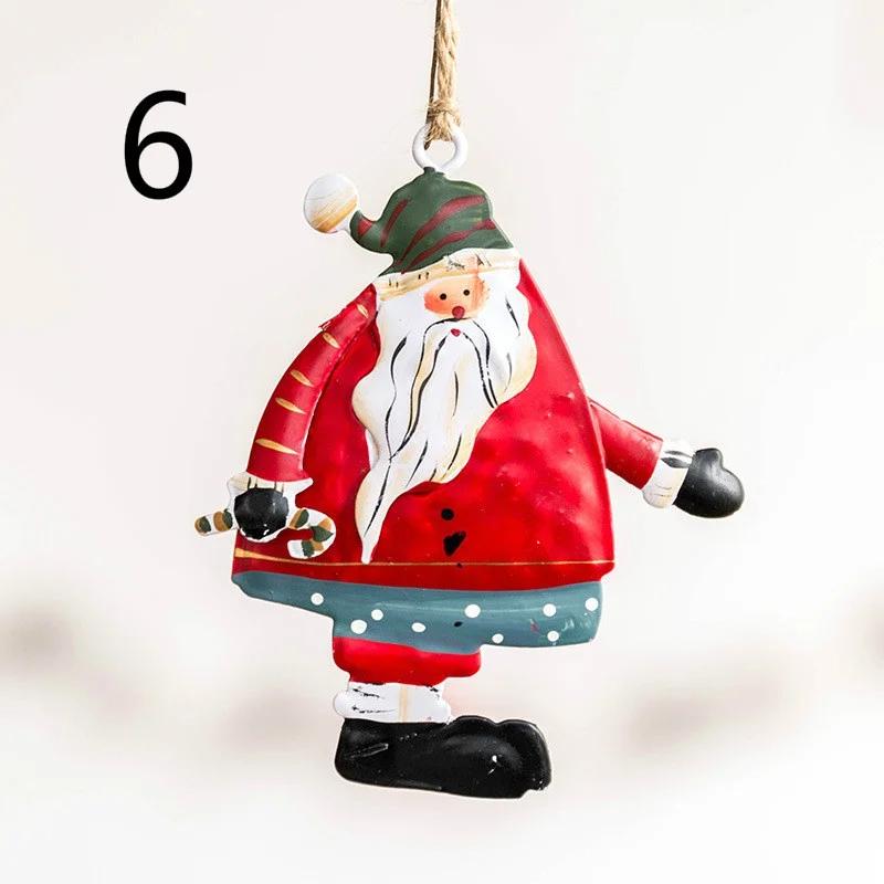 Party Decorations Gift Christmas Pendant Xmas Tree Doll Hanging Metal Ornaments DIY Christmas Day Santa Angel Claus