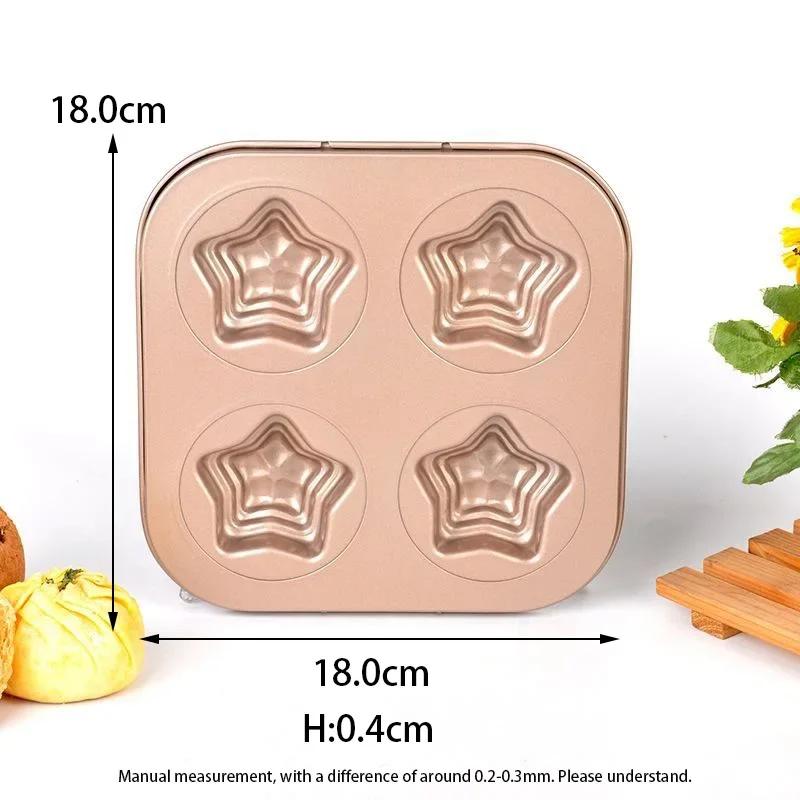 

4-12-чашечная форма для выпечки в форме звезды, форма для мусса в форме пентаграммы, антипригарная форма Madeline, противень для выпечки, мини-пончики, формы для кексов