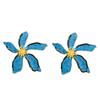Personalized design drip alloy polka dot multi-color flower stud earrings versatile temperament jewelry