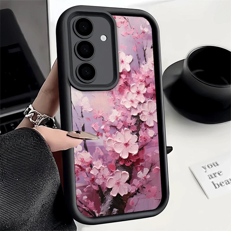 Phone Case for Samsung Galaxy S26 S25 Ultra S24 FE Cherry Blossom Sakura Fashion Shell S23 Plus S22 + S21 S20 5G Soft Silicone F