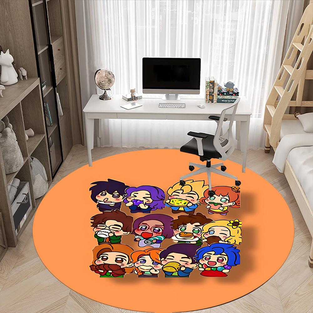 Pixel Stardew Valley Office Round Area Rug, Under Office Chairs Bedroom Living Room Home Decor A0908151