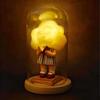 Handmade Wool Felt Glowing Cloud Felt Craft Kit Complete DIY Set Creative Needle Felting Material LED Light Up Cloud Ornament