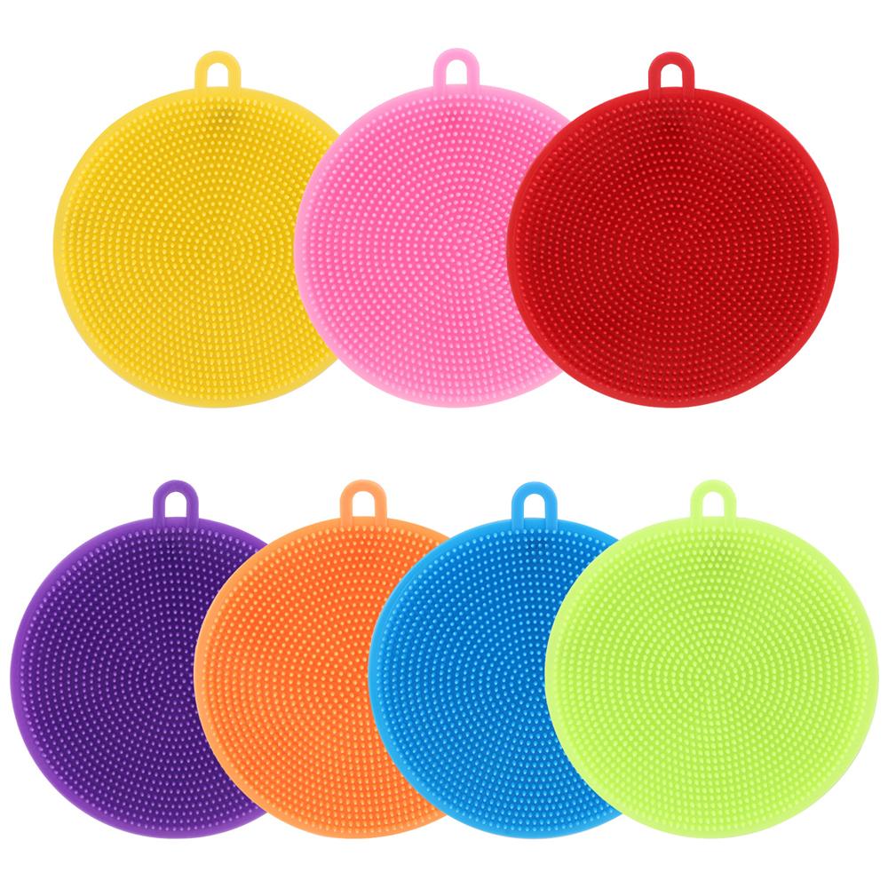 30pcs Silicone Dish Scrubber Reusable Dish Brush фиолетовый