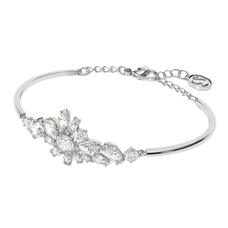 Swarovski Gema Blumenform Mix-Schliff Rhodinierte Armband Damen Silber 5644681