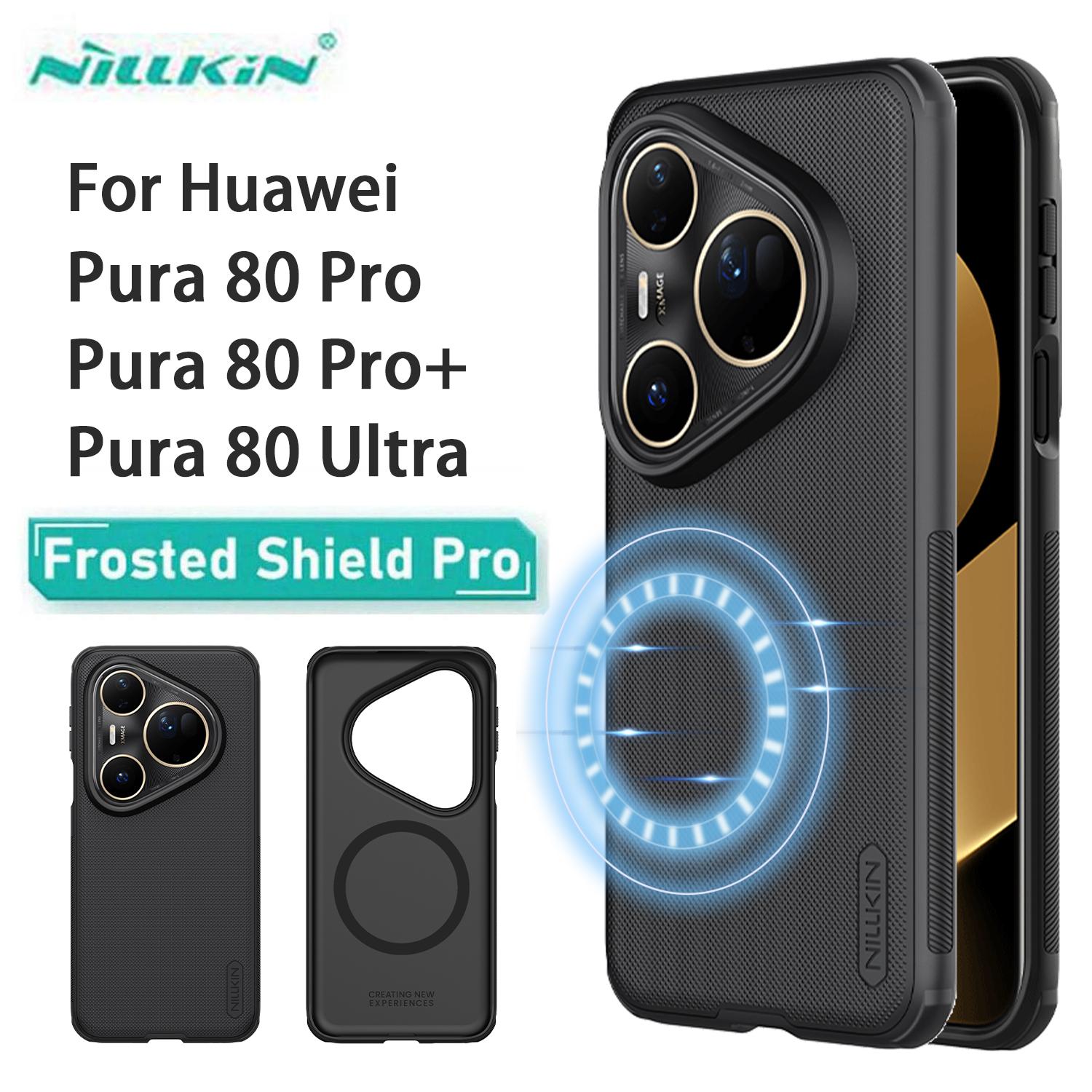

For Huawei Pura 80 Pro Plus Ultra Phone Case Nillkin Super Frosted Shield Pro Magnetic Hard PC+TPU Shell Shockproof Back Cover Huawei Pura 80 Ultra чорний