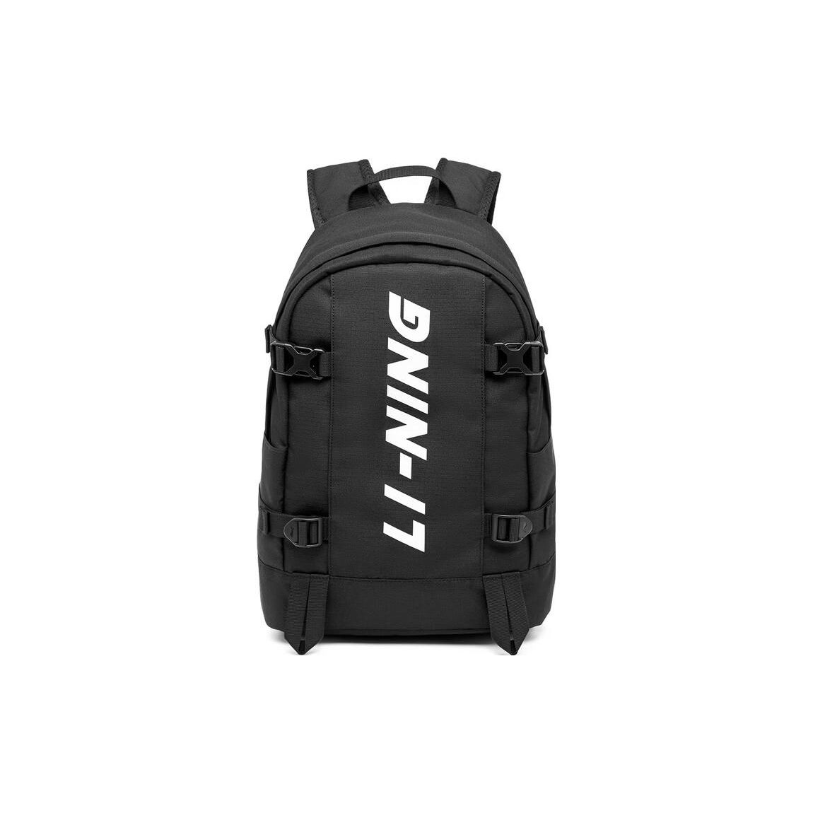 Li Ning Sports Lifestyle Series Polyester Sports Backpack Unisex Backpack Black ABSU125-1 Black