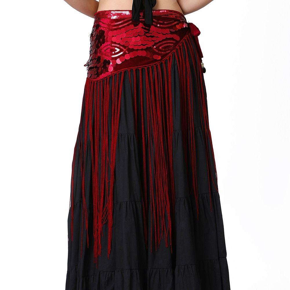 Colorful Belly Dance Hip Scarf Triangle Sequin Waist Chain Belly Dance Belt Carnival Celebration