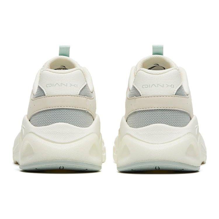 Anta Lifestyle Series Shock Absorbing Non-Slip Low-Top Sports Casual Shoes Women Sneaker White Green Gray 122328892-4