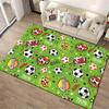 Soccer-Themed Cartoon Carpet with "Goal!" Text and Football Pattern Suitable for use as an anti-slip for living room bedroom sofas