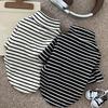 High Collar Dog Base Coat Soft Pet Warm Sweater Pet Apparel Striped Sweatshirt  Indoor Use