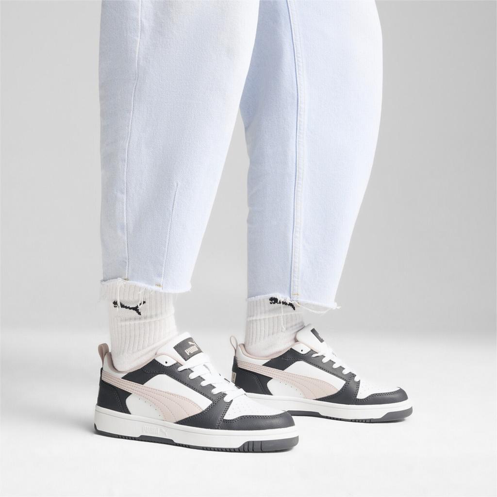 Puma Rebound V6 Low Sneakers In Rich Grey/matte Mist/white