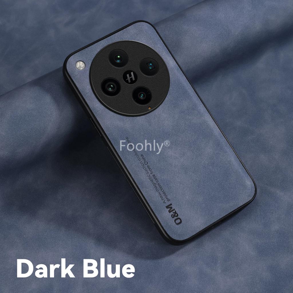 Nubuck Leather Magnetic Case for OPPO Find X8 Pro Protective Cover Shockproof Back Shell Coque Capa Fundas