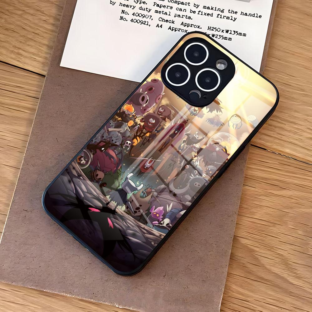Game The H-Hollow K-Knight Phone Case For IPhone 17 Air 16 E Pro Max 15 14 13 Mini 12 Pro 11 Max Plus Black Glass Cover