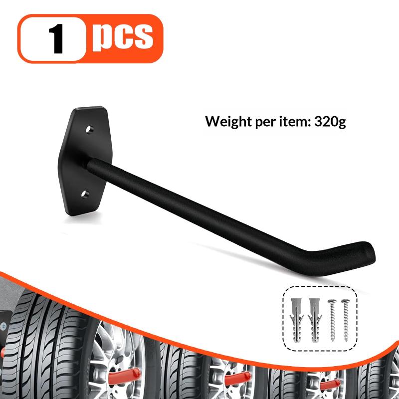 1Pc Heavy Duty Garage Hooks 20Kg Load Anti Slip Coating Carbon Steel Wall Mounted For Bikes Ladders Storage