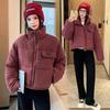 Winter New Women's Corduroy Stand-up Collar Long-sleeved Cotton Clothes Jacket Jacket Bread Clothes Warm Cotton Clothes