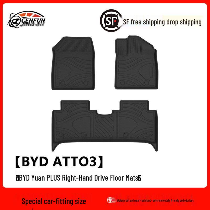 2023 BYD Yuan PLUS/ATTO3 TPE Eco-Friendly Floor Mats for Left/Right Hand Drive