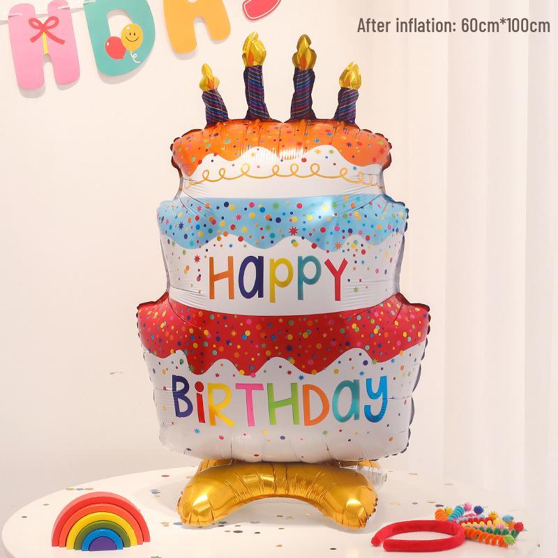 32-inch Digital Balloon Decor for Children's Birthday Party - Happy Birthday Photo Props