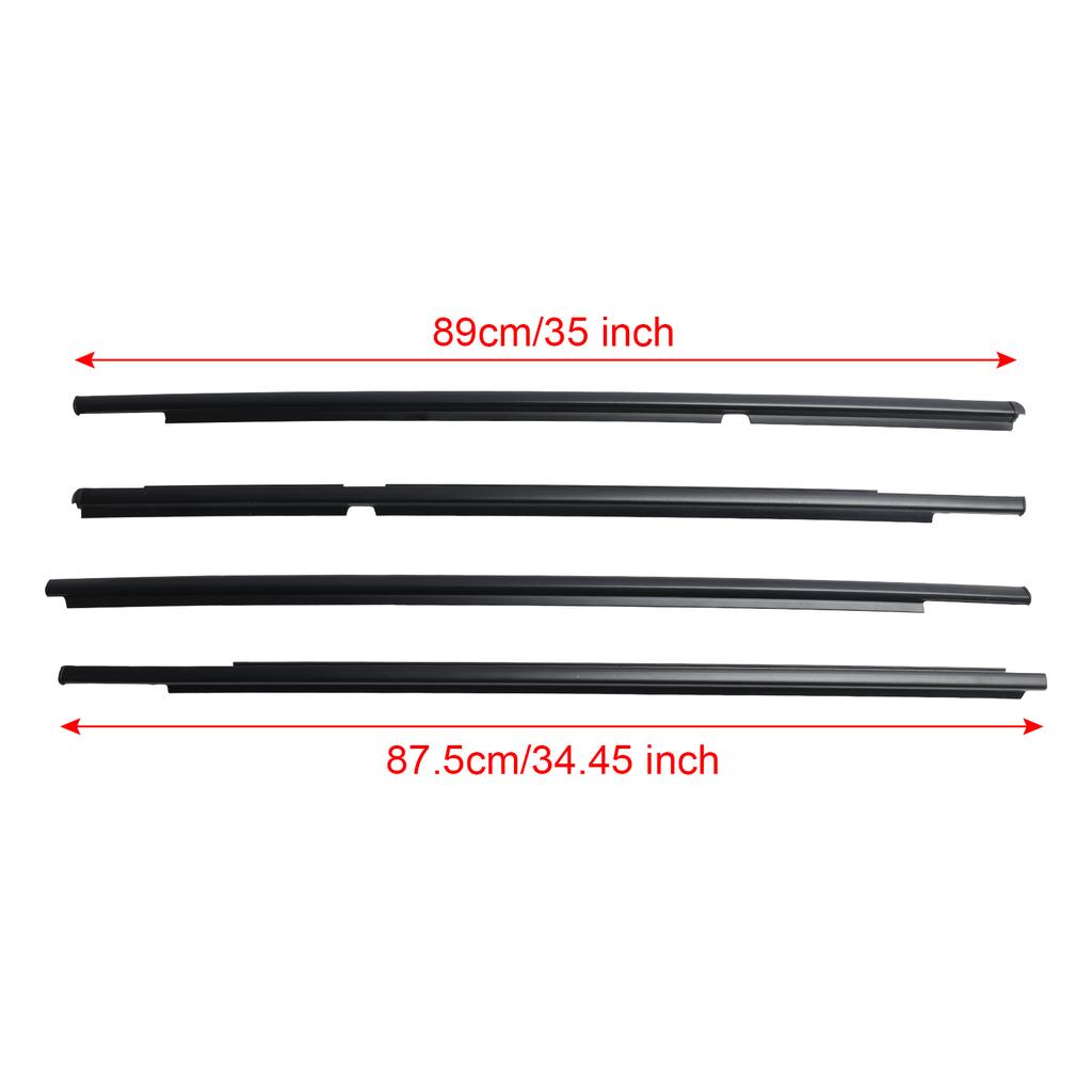 4 st Ytterdörr Glas Väderlist List För Toyota Yaris Vitz 2005-2010