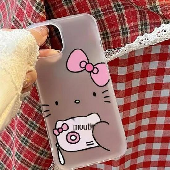 

Matte Transparent Kitty Cat Case for iPhone 13/14/16/17/Pro/Pro Max iPhone 17