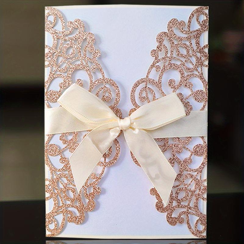 10 blätter Laser Schneiden Hochzeit Einladung Label Retro Hochzeit Braut Geschenk Karte Event Geburtstag Partei Liefert