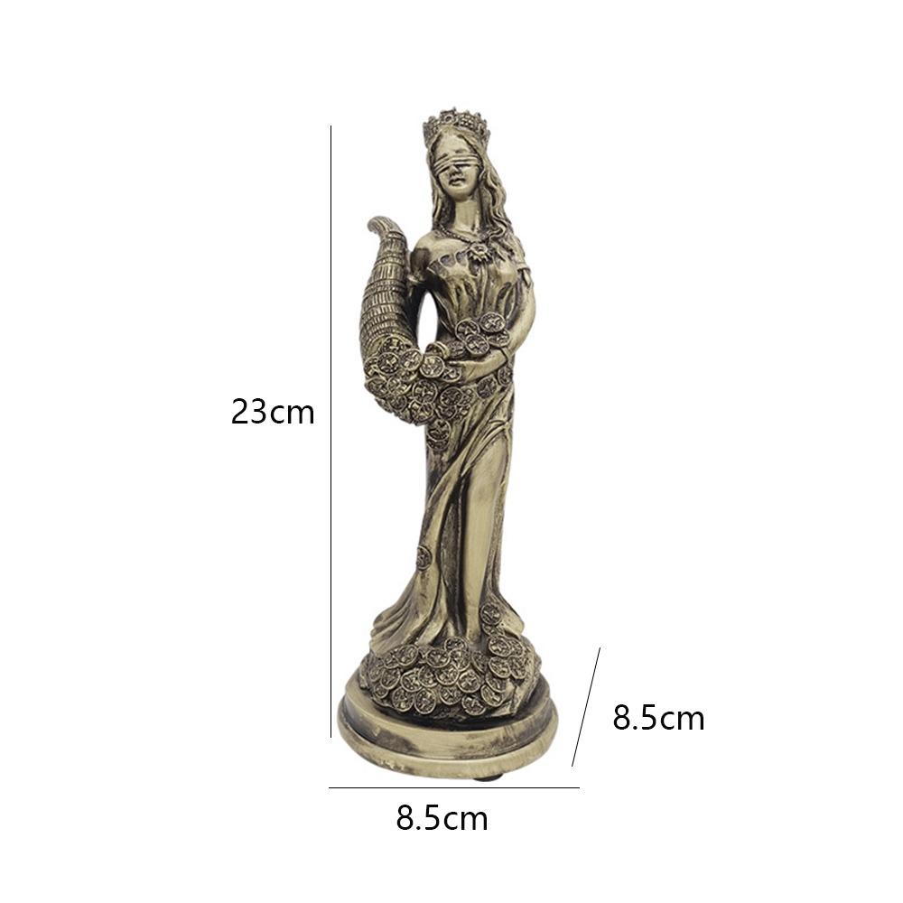 

Статуэтка греческой богини богатства из смолы Статуэтка удачи Прочные миниатюры Изделия ручной работы 23*8.5*8.5cm