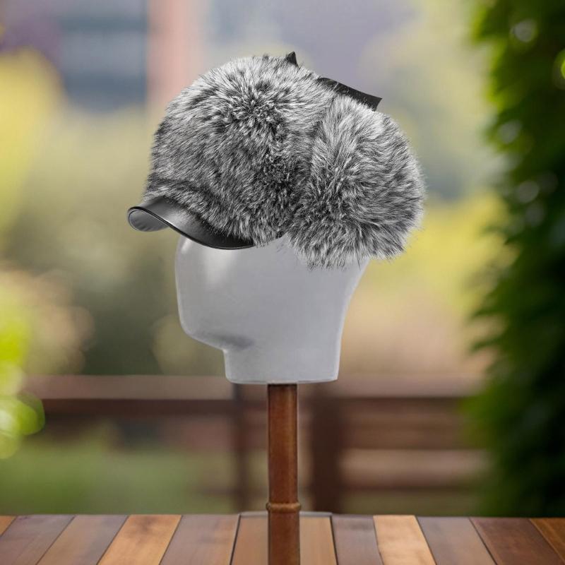 Furry Plush Ushanka Caps for Teens And Women Windproof Thick Trapper Hat Warm Pullover Hat Outdoor Winter Activity Hat