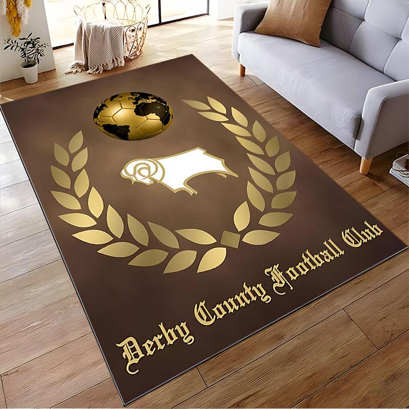 Derby County FC Logo Carpet Suitable As a Non-slip Mat for the Living Room or Bedroom Sofa