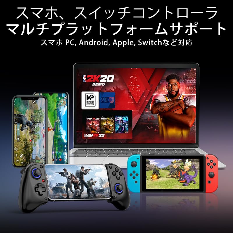 Bluetooth Game Controller with Wireless Controller with Bluetooth Turbo Rapid Macro Back Dual Gyro Length Support [Compatible