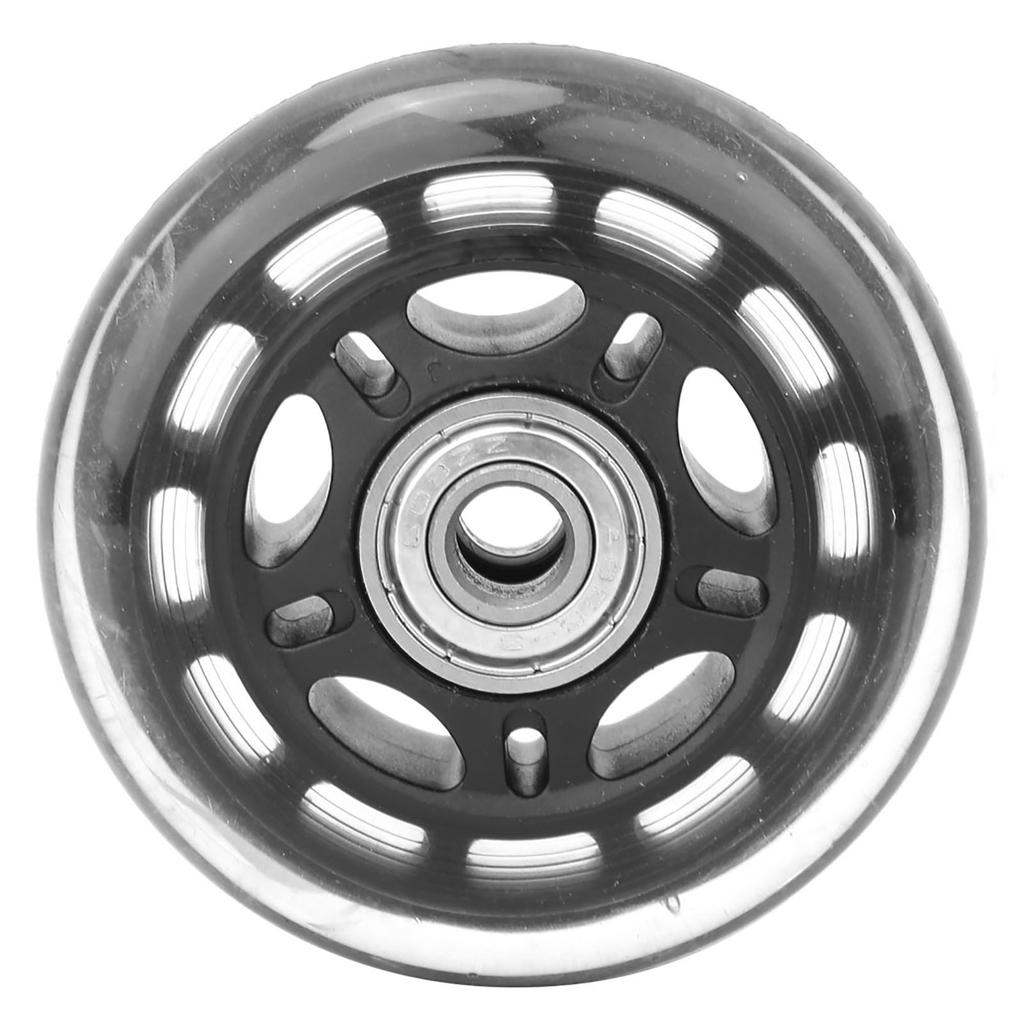 3in Casters Wheel Black Transparent Silent PU with 608ZZ Bearing Skates Luggage Cart Accessories 608 Bearing Wheel Skates Wheel