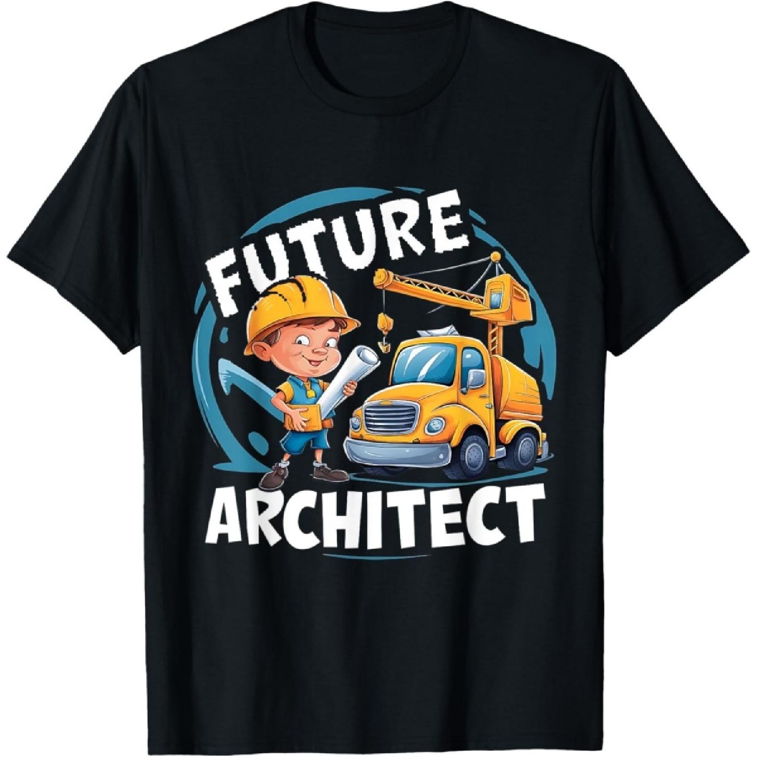 

Funny Architect Shirts For Kids Boys Future Architect T-Shirt(1) XXXXXL чорний