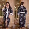 Yaoting's new pajamas women's spring and autumn seven-quarter-sleeved satin pajamas women's long-sleeved thin loungewear WP1110