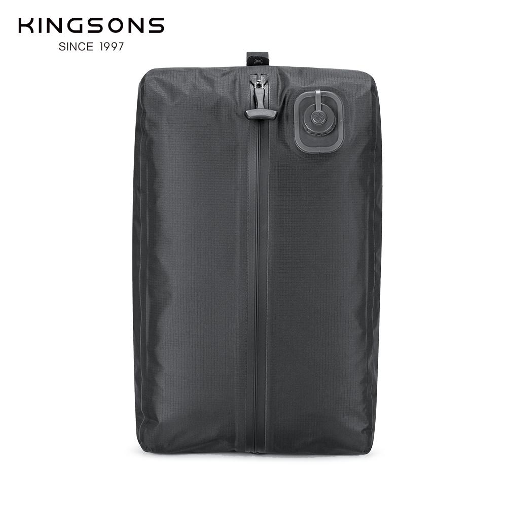 Reisetasche Gepäckorganizer Vakuum-Kompressionsbeutel Kingsons 17L mit Luftpumpe Wiederverwendbar Outdoor Ein-Tasten-Elektrisch Schwarz/Dunkelgrau KP25933