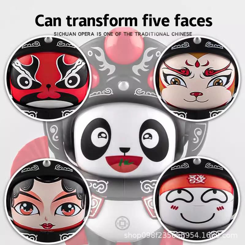 1PCS Sichuan Opera Face Changing Dolls China Chinese Style Fortune Faces Change Makeup Crafts Ornament Children's Toy Gifts New Year