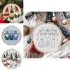 Christmas Embroidery Kit Featuring Unique Floral And Leaf Designs Perfect For Holiday Decor Projects