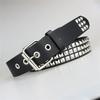 2025 New Square Bead Rivet Belt Metal Pyramid Belt Men And Women Punk Hardware Jeans Belt Designer Belt Woman Belts
