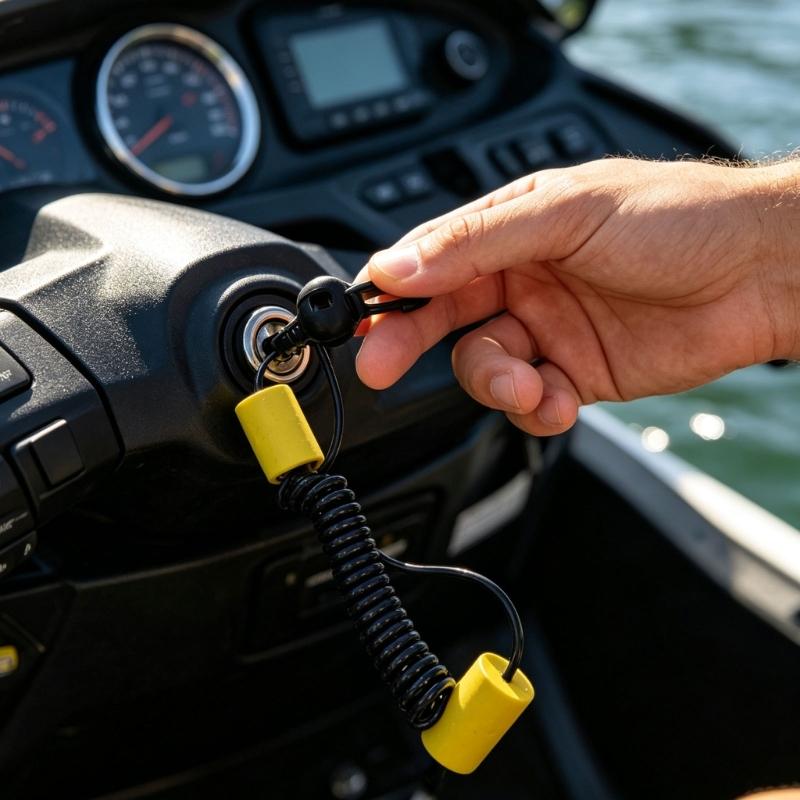 PWC Key Lanyard with Attachment Clip, 278002843 278003410 Coiled Tether Structure and ABS Key Housing