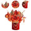 2025 Chinese New Year Decorative Plant Lucky Bucket for Tabletop Use 24inch Height