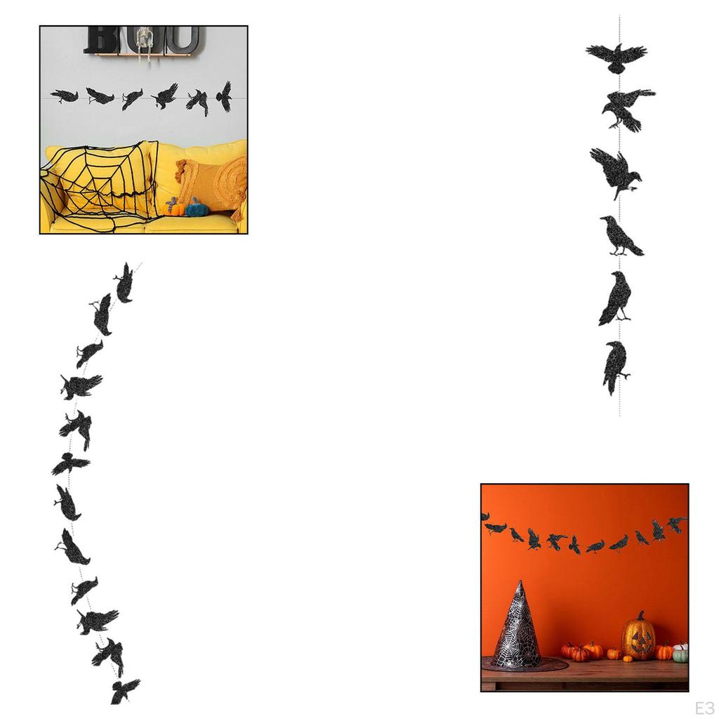 Halloween Crow Hanging Decor Easy to Install Centerpiece Gift Lightweight Portable