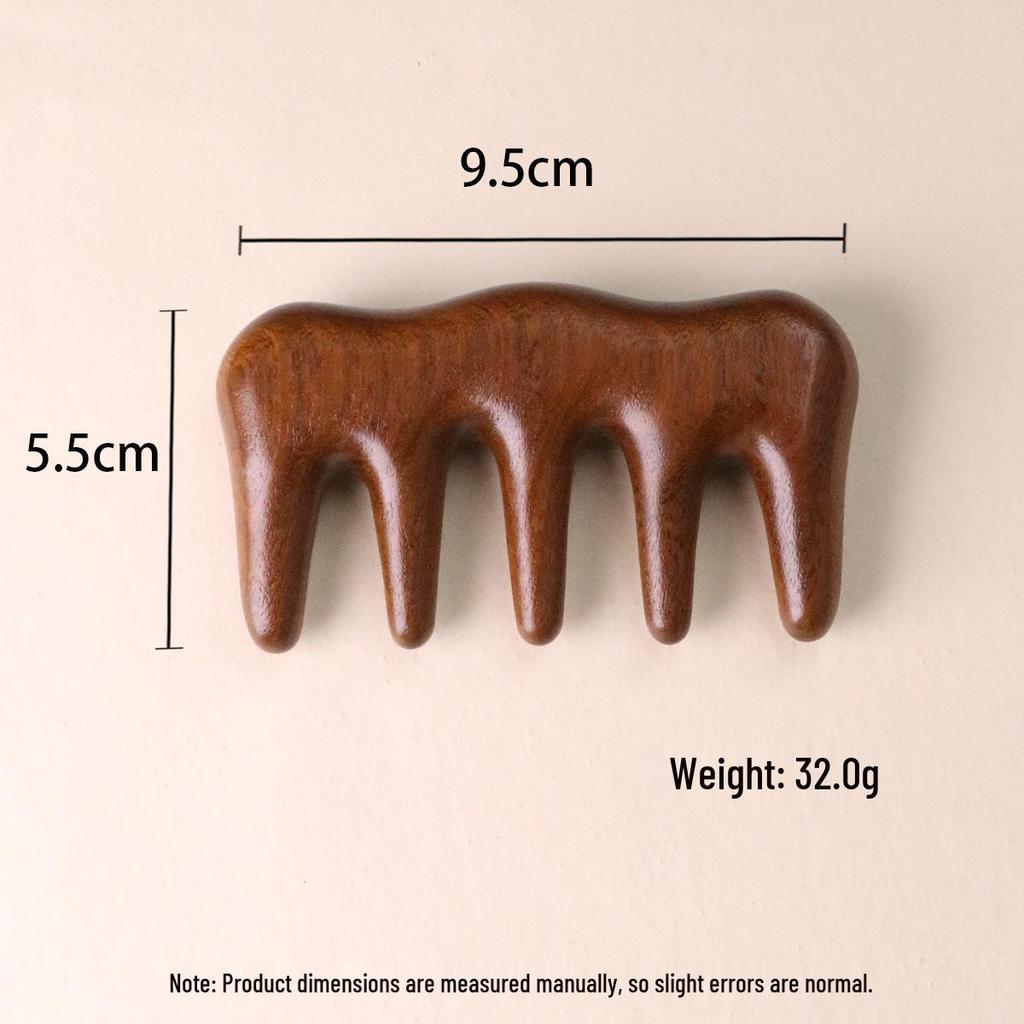 Massagekamm aus Sandelholz: Tragbarer Holzkopf- & Meridiankamm Souvenir