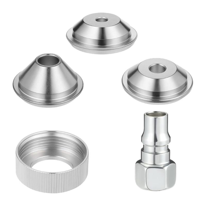 

5Pcs Easy Installation Threaded Collar Nozzle Set for Precise Texture Finishes on Surfaces and Furniture 1