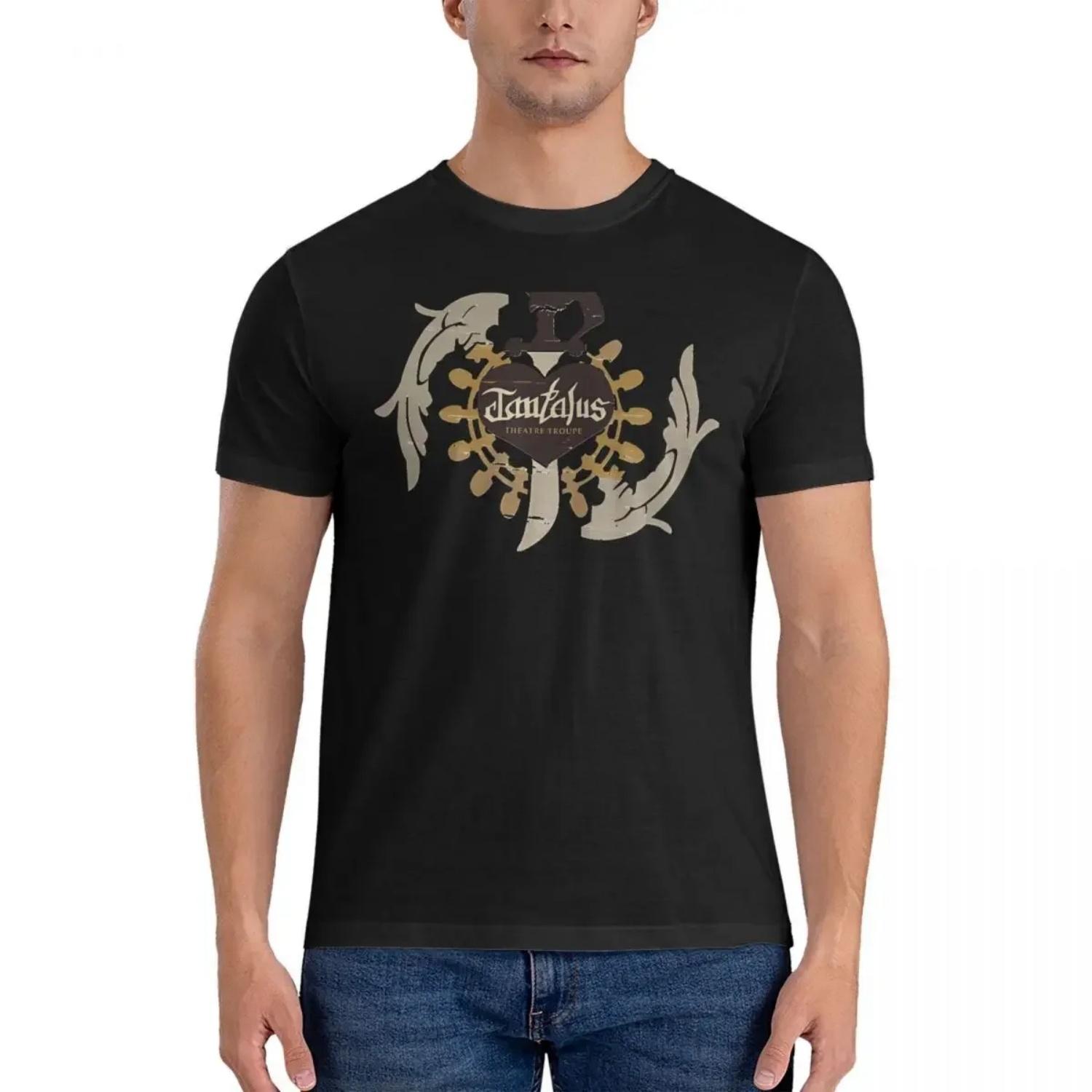 

IX Tantalus Theatre Troupe T Shirts Men s 100% Cotton Vintage T-Shirt Round Collar Final Fantasy Tee Shirt Short Sleeve Clothing S чёрный