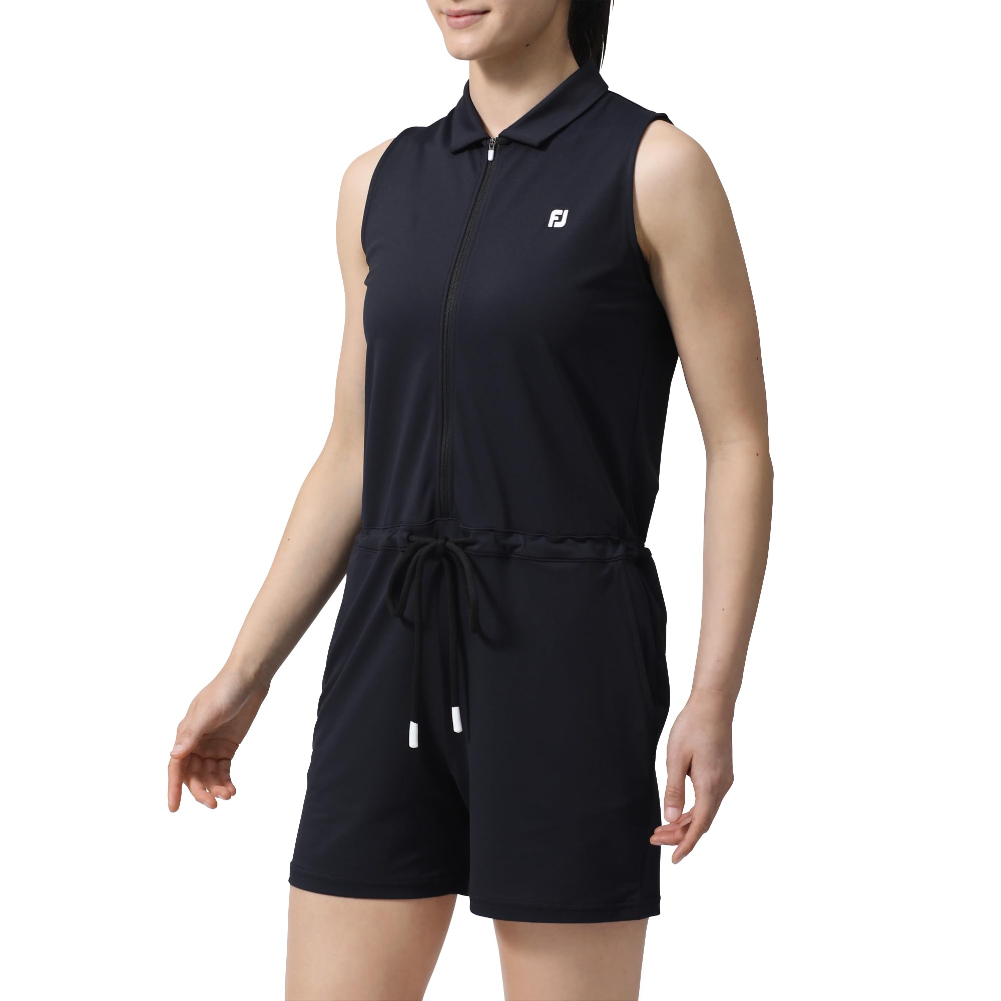 

FootJoy Women s Sleeveless Romper Shirt, Black, Size L, FJW-S24-S12, 81963-L