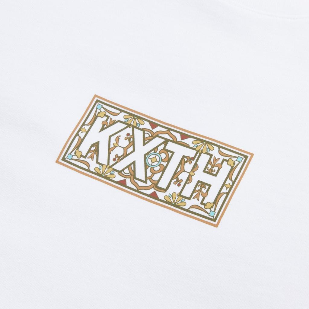 Kith Moroccan Tile Classic Logo Tee Beige Unisex Tops White KH030132-101