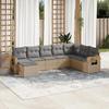 VidaXL Garden Lounge Set with Cushions 8 Pcs, Patio Sofas, Patio Furniture Set, Outdoor Furniture, Beige 3227088