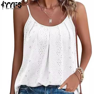 Women's Fashion Casual Summer Spring Solid Color Print Sleeveless Suspenders Blouses & Shirts