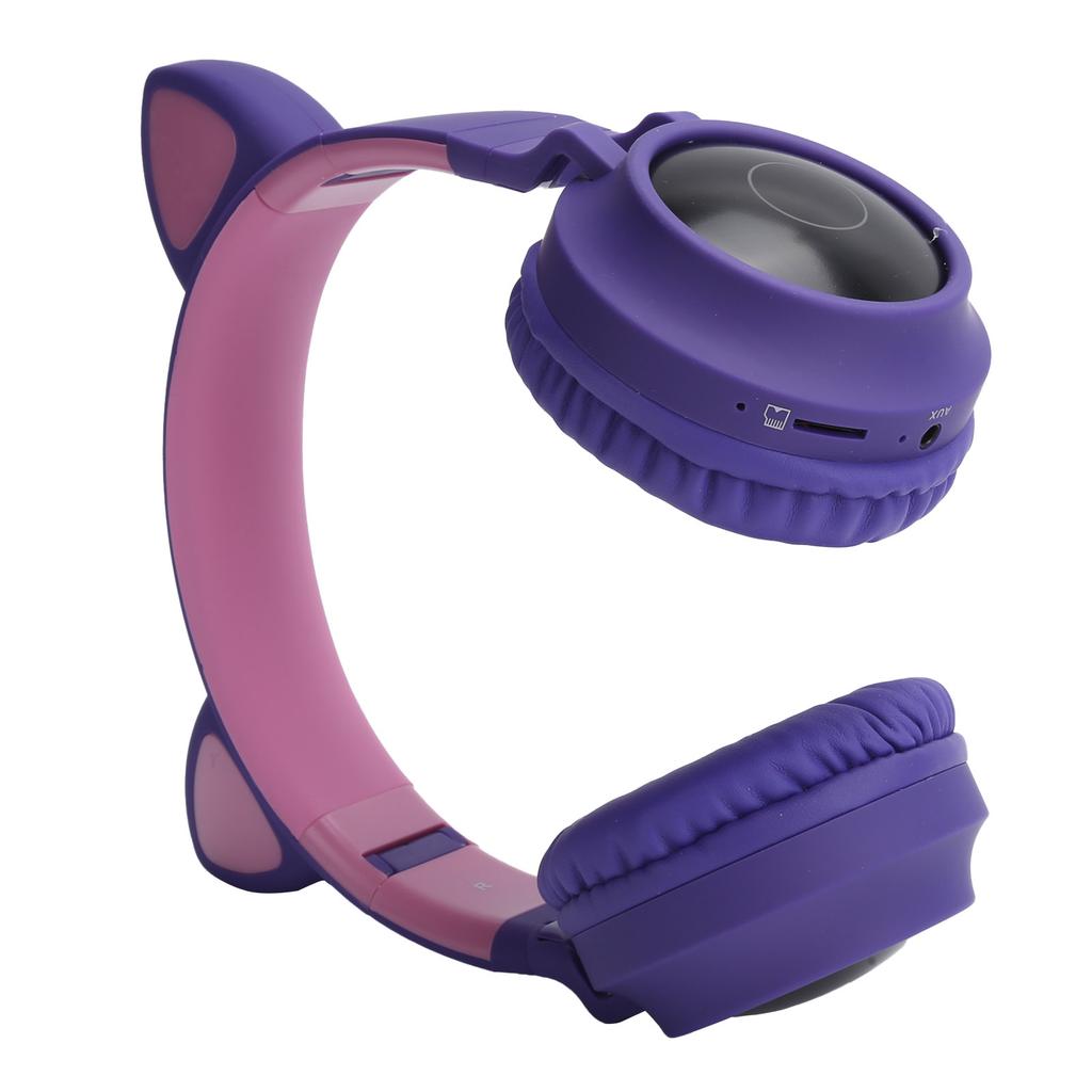 Katzenohren-Kopfhörer 3D LED-Licht Kabellos Bluetooth 5.0 Faltbare Headsets mit Mikrofon