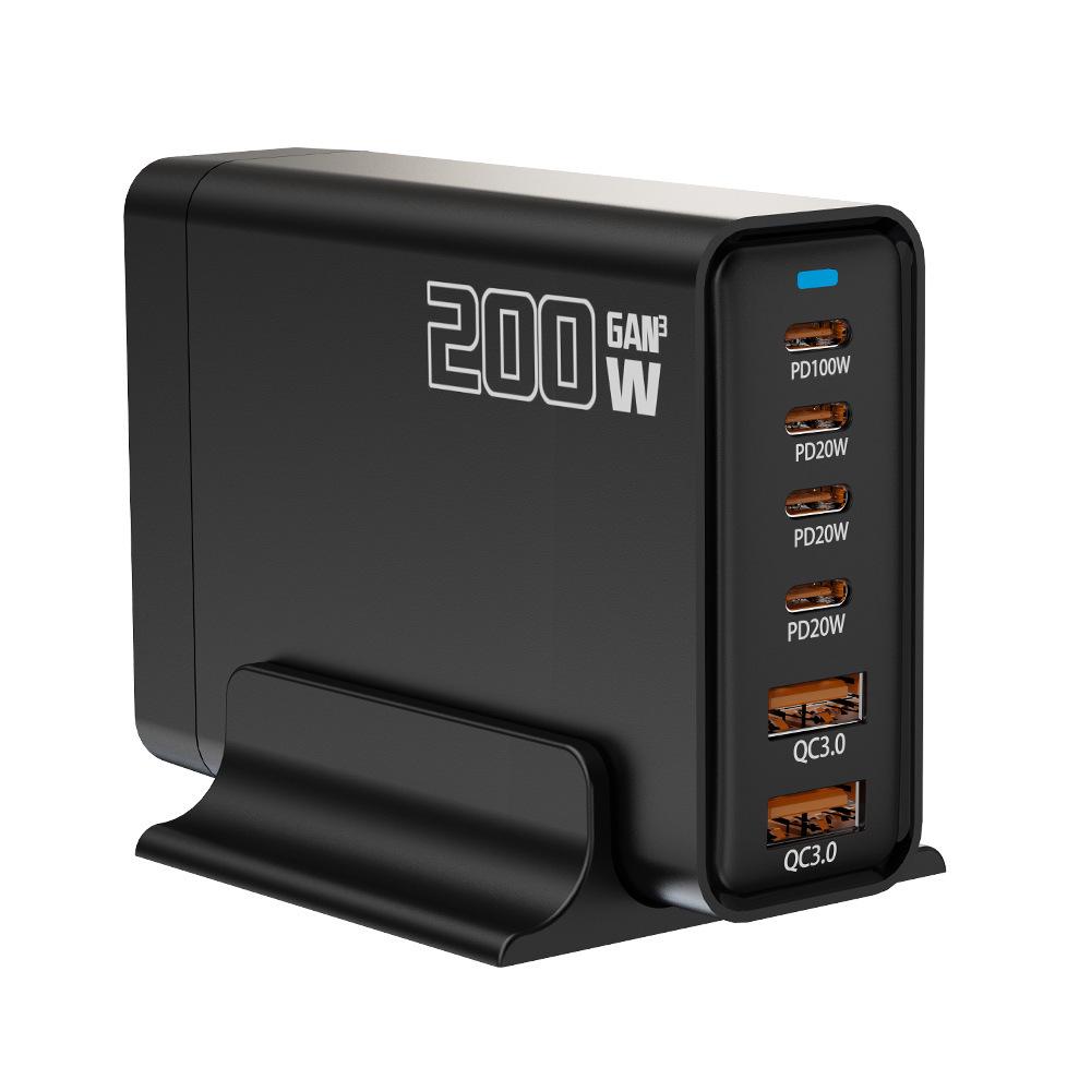 200W GaN Multi-Port PD Fast Charger with Smart Temperature Control