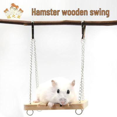 Balanço de Madeira para Hamster & Decoração de Gaiola